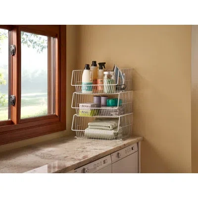 Closetmaid White Wire Metal Basket, 3-pack