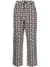 CLOT GRAPHIC-PRINT STRAIGHT-LEG TROUSERS