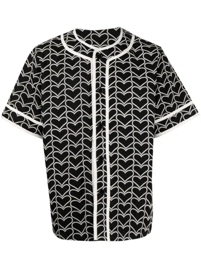 CLOT HEART-PRINT SHORT-SLEEVED SHIRT