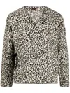 Clot Leopard-print V-neck Shirt