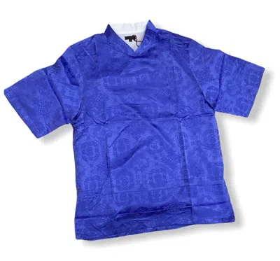 Pre-owned Clot Men's  Silk Pullover Shirt In Blue