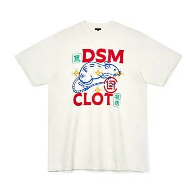Pre-owned Clot Men's  X Dover Street Market Year Of The Rat T-shirt In White