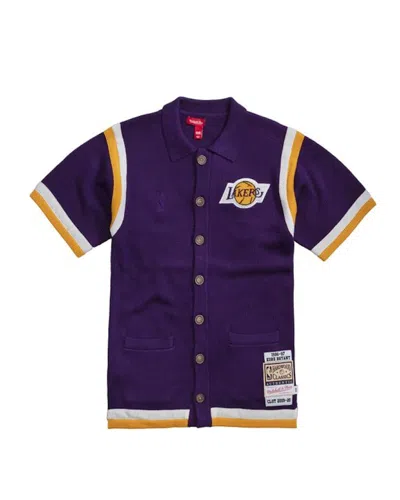 Pre-owned Clot Men's  X Mitchell & Ness Lakers Shooting Shirt In Purple/yellow