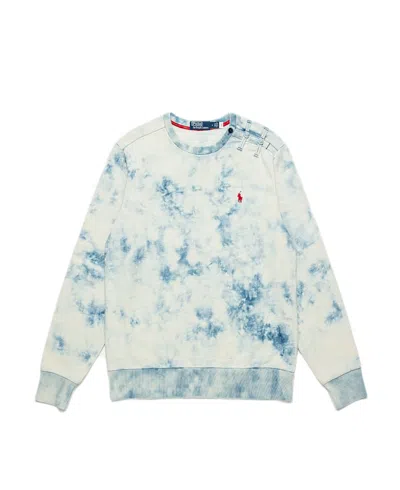 Pre-owned Clot Men's  X Polo Shirt By Ralph Lauren Long Sleeve Cn Crewneck Sweatshirt In White