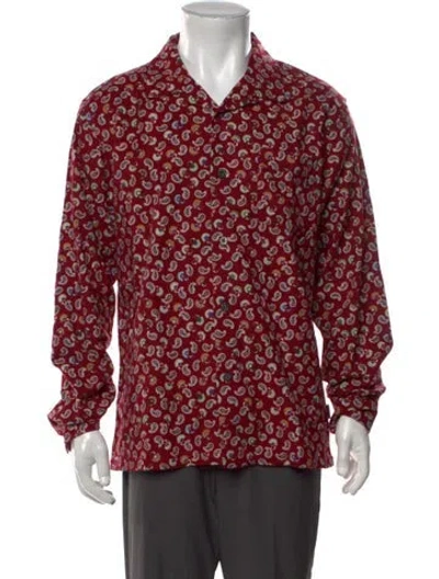 Pre-owned Clot Paisley Print Long Sleeve Shirt W/ Tags In Red