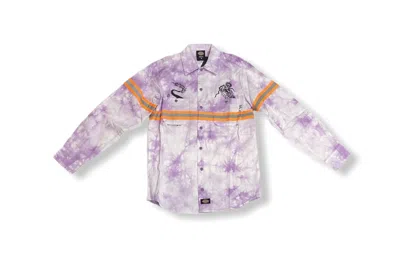 Pre-owned Clot X Dickies Dragon Tie Dye L/s Work Shirt Purple