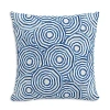 Cloth & Company The Umbrella Swirl Outdoor Pillow In Coral, 18 X 18 In Navy