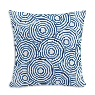 Cloth & Company The Umbrella Swirl Outdoor Pillow In Coral, 18 X 18 In Navy