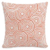 Cloth & Company The Umbrella Swirl Outdoor Pillow In Navy, 20 X 20 In Coral