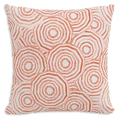 Cloth & Company The Umbrella Swirl Outdoor Pillow In Navy, 20 X 20 In Coral