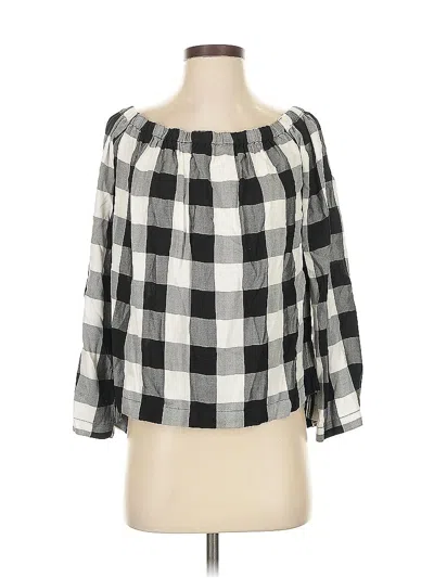 Pre-owned Cloth & Stone 3/4 Sleeve Blouse In Black