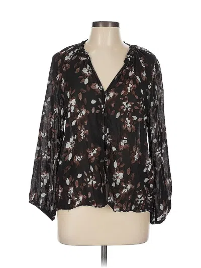 Pre-owned Cloth & Stone 3/4 Sleeve Blouse In Black