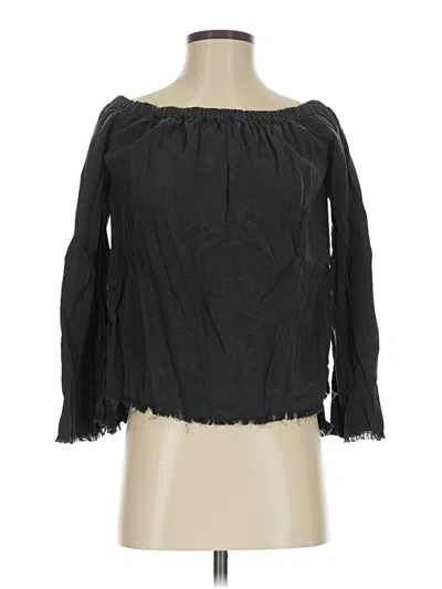 Pre-owned Cloth & Stone 3/4 Sleeve Blouse In Black