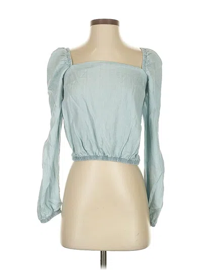 Pre-owned Cloth & Stone 3/4 Sleeve Blouse In Blue