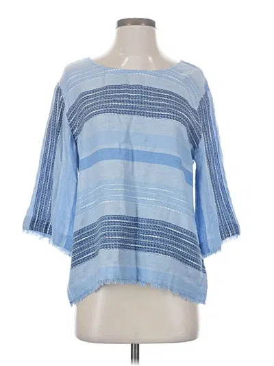 Pre-owned Cloth & Stone 3/4 Sleeve Blouse In Blue