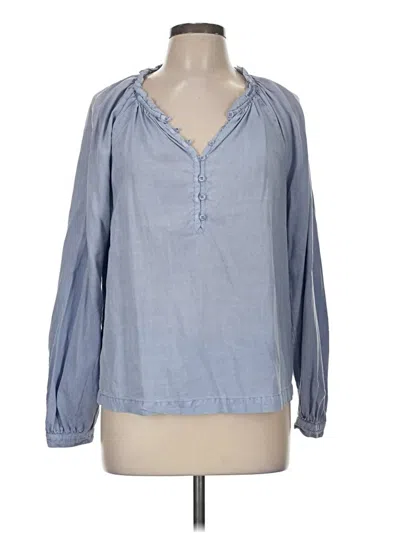 Pre-owned Cloth & Stone 3/4 Sleeve Blouse In Blue