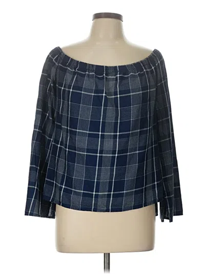 Pre-owned Cloth & Stone 3/4 Sleeve Blouse In Blue