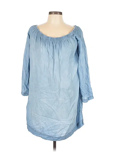 Pre-owned Cloth & Stone 3/4 Sleeve Blouse In Blue