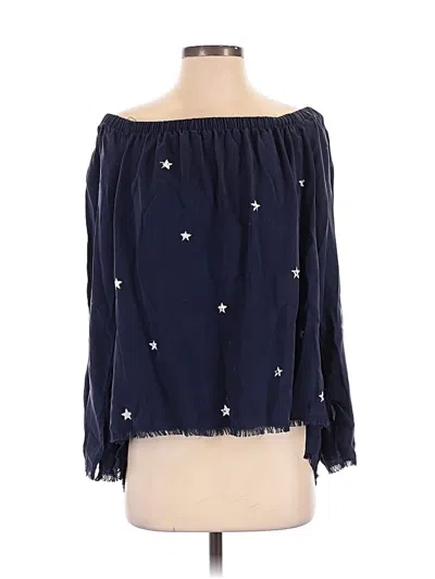 Pre-owned Cloth & Stone 3/4 Sleeve Blouse In Blue