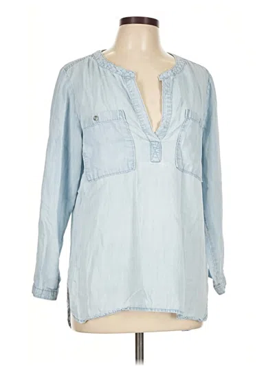 Pre-owned Cloth & Stone 3/4 Sleeve Blouse In Blue