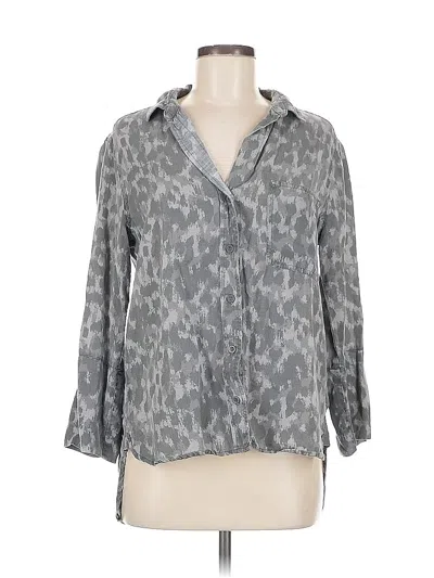 Pre-owned Cloth & Stone 3/4 Sleeve Blouse In Gray