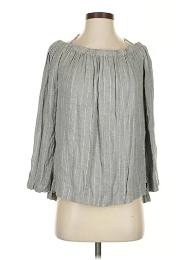 Pre-owned Cloth & Stone 3/4 Sleeve Blouse In Gray