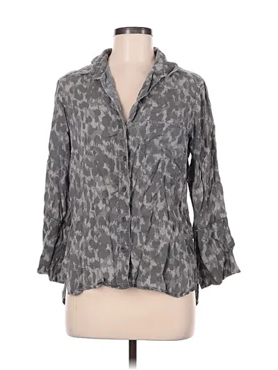 Pre-owned Cloth & Stone 3/4 Sleeve Blouse In Gray
