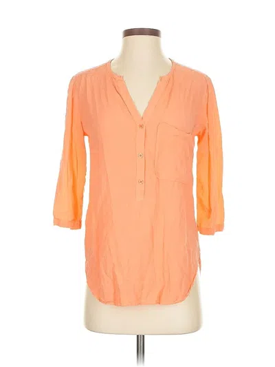 Pre-owned Cloth & Stone 3/4 Sleeve Blouse In Orange