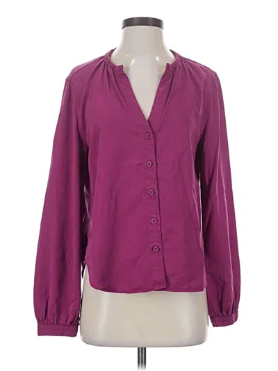 Pre-owned Cloth & Stone 3/4 Sleeve Blouse In Purple