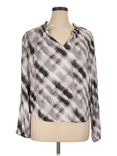 Pre-owned Cloth & Stone 3/4 Sleeve Blouse In Silver