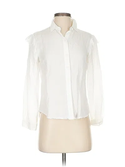 Pre-owned Cloth & Stone 3/4 Sleeve Blouse In White