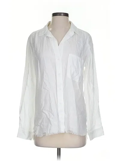 Pre-owned Cloth & Stone 3/4 Sleeve Blouse In White