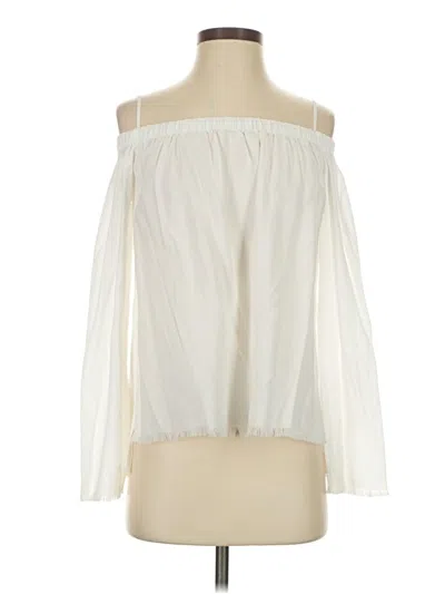 Pre-owned Cloth & Stone 3/4 Sleeve Blouse In White