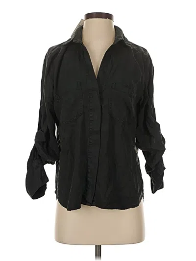 Cloth & Stone 3/4 Sleeve Button Down Shirt In Gray