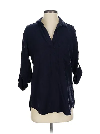 Pre-owned Cloth & Stone 3/4 Sleeve Button Down Shirt In Blue