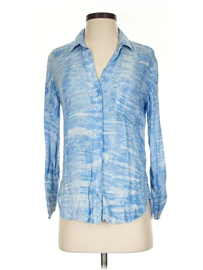 Pre-owned Cloth & Stone 3/4 Sleeve Button Down Shirt In Blue