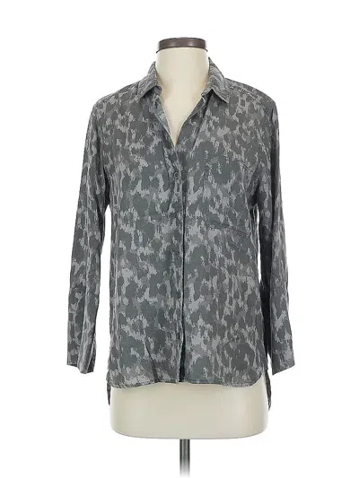 Pre-owned Cloth & Stone 3/4 Sleeve Button Down Shirt In Gray