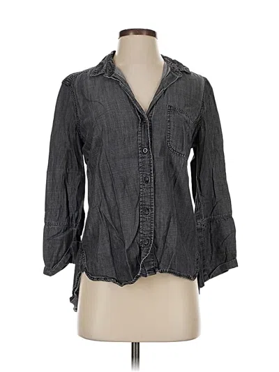 Pre-owned Cloth & Stone 3/4 Sleeve Button Down Shirt In Gray