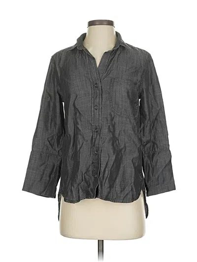 Pre-owned Cloth & Stone 3/4 Sleeve Button Down Shirt In Gray