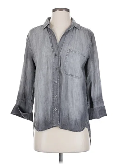 Pre-owned Cloth & Stone 3/4 Sleeve Button Down Shirt In Gray