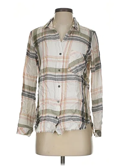 Pre-owned Cloth & Stone 3/4 Sleeve Button Down Shirt In Ivory