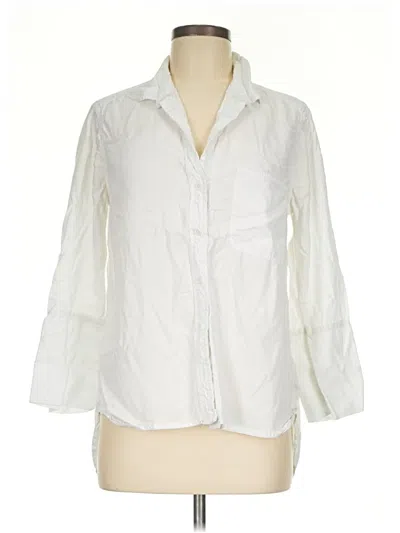 Pre-owned Cloth & Stone 3/4 Sleeve Button Down Shirt In Ivory