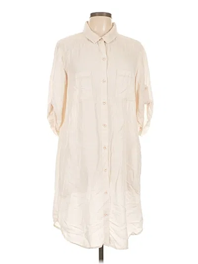 Pre-owned Cloth & Stone 3/4 Sleeve Button Down Shirt In White