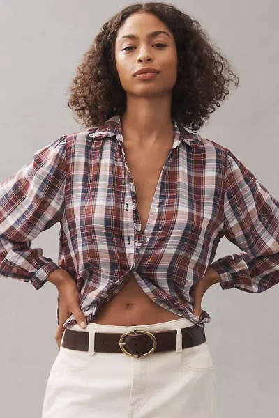 Cloth & Stone Button-down Shirt Top In Multi