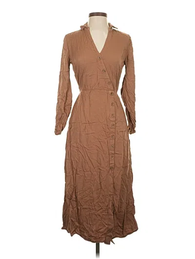 Pre-owned Cloth & Stone Casual Dress In Brown