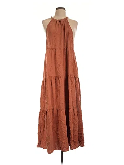 Pre-owned Cloth & Stone Casual Dress In Brown