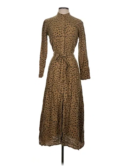 Pre-owned Cloth & Stone Casual Dress In Brown