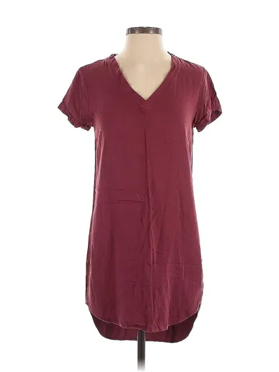 Pre-owned Cloth & Stone Casual Dress In Burgundy
