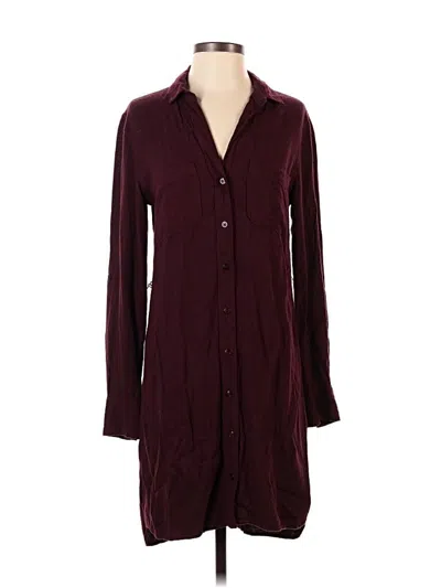 Pre-owned Cloth & Stone Casual Dress In Burgundy