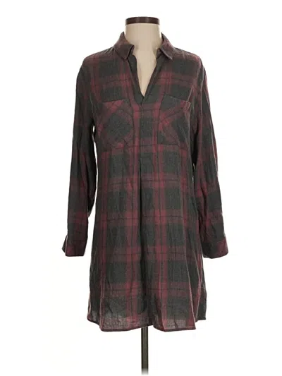 Pre-owned Cloth & Stone Casual Dress In Burgundy